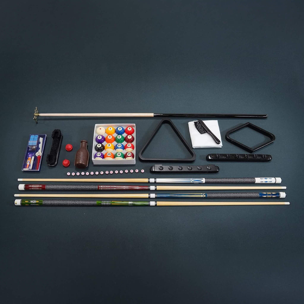 8FT Premium Professional Regal Slate Modern Graphite Solid Wood Billiard Pool Table (SAK64029) - Saksby Wholesale - Full Set Accessories