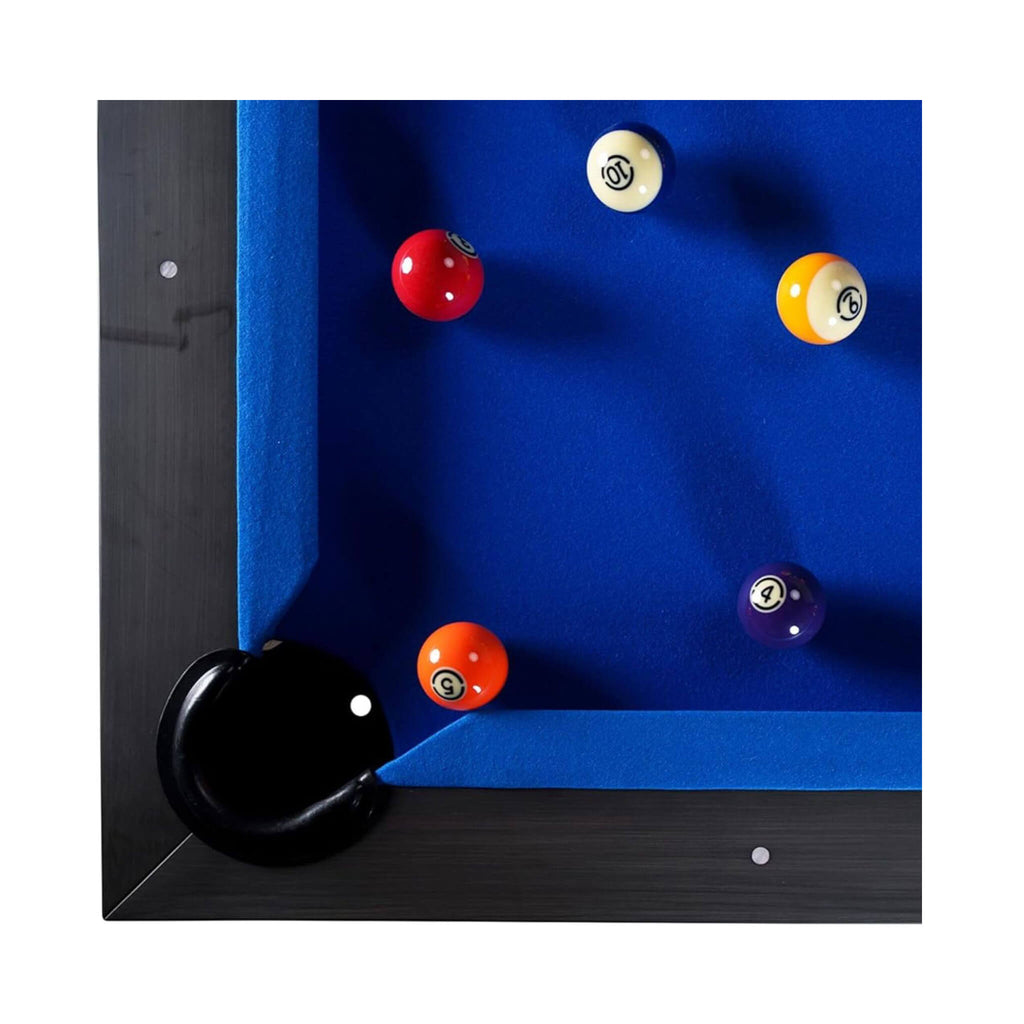 8FT Premium Professional Regal Slate Modern Graphite Solid Wood Billiard Pool Table (SAK64029) - Saksby Wholesale - Top View Ball Container and Balls