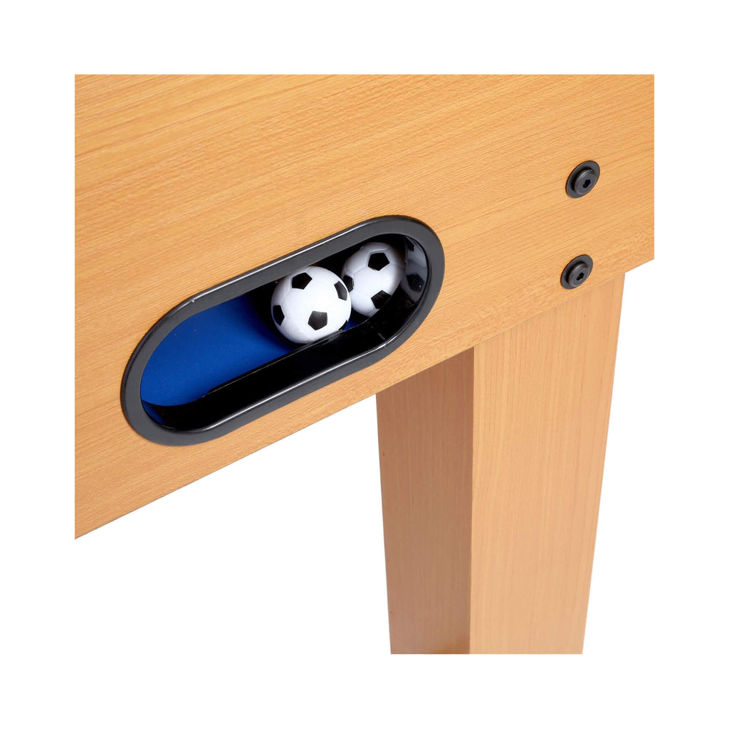 Premium 54-Inch Professional Wooden Foosball Table With Adjustable Leg Levelers (SAK95481) - Saksby Wholesale - Ball Return Chute