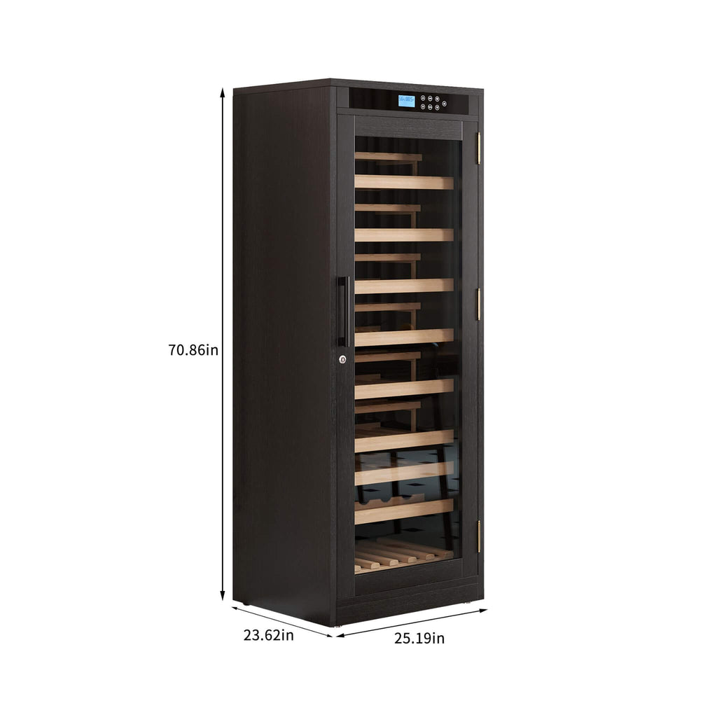 Premium Smart Temperature-Controlled Multi-Tier Wine Cabinet For Home And Bar (SAK46361) - Saksby Wholesale - Dimensions