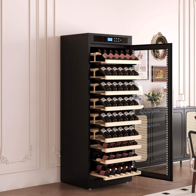 Premium Smart Temperature-Controlled Multi-Tier Wine Cabinet For Home And Bar (SAK46361) - Saksby Wholesale - Pull-Out Tier