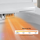 Premium Smart Toilet With Bidet Seat, Foot Sensor, Auto Open And Close Lid, LED Display, Night Light, Warm Water Wash, Air Dryer, Revolving Lamp, And Side Knob Controls (SAK81465) - Saksby Wholesale - Warm Air Dry