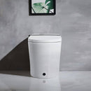 Premium Smart Toilet With Bidet Seat, Foot Sensor, Auto Open And Close Lid, LED Display, Night Light, Warm Water Wash, Air Dryer, Revolving Lamp, And Side Knob Controls (SAK81465) - Saksby Wholesale - Actual Setup