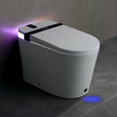 Premium Smart Toilet With Bidet Seat, Foot Sensor, Auto Open And Close Lid, LED Display, Night Light, Warm Water Wash, Air Dryer, Revolving Lamp, And Side Knob Controls (SAK81465) - Saksby Wholesale - Bathroom Lifestyle
