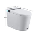 Premium Smart Toilet With Bidet Seat, Foot Sensor, Auto Open And Close Lid, LED Display, Night Light, Warm Water Wash, Air Dryer, Revolving Lamp, And Side Knob Controls (SAK81465) - Saksby Wholesale - Dimensions