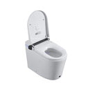 Premium Smart Toilet With Bidet Seat, Foot Sensor, Auto Open And Close Lid, LED Display, Night Light, Warm Water Wash, Air Dryer, Revolving Lamp, And Side Knob Controls (SAK81465) - Saksby Wholesale - Open Bidet Side View