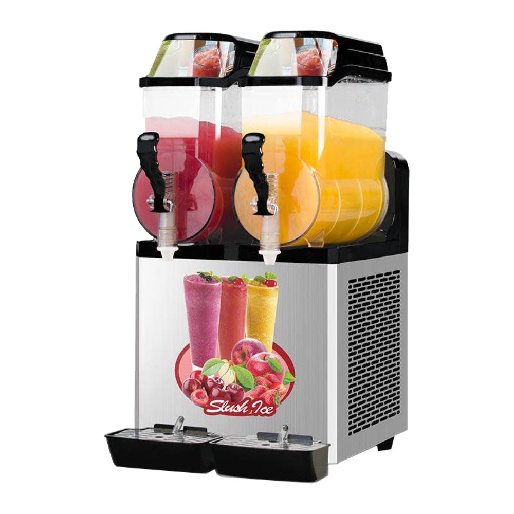 Premium Stainless Steel Margarita Frozen Drink Machine With 30L Double Tank Slushy Maker (SAK48253)-SAKSBY