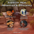 Primo Oval Large 300 All-In-One Ceramic Kamado Grill W/ Cradle, Side Shelves & Stainless Steel Grates [PGCLGC] (SAK21293) - Saksby Wholesale - Benefits