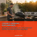 Primo Oval Large 300 All-In-One Ceramic Kamado Grill W/ Cradle, Side Shelves & Stainless Steel Grates [PGCLGC] (SAK21293) - Saksby Wholesale - Outdoor Cooking View