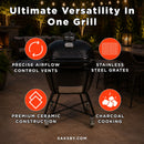 Primo Oval XXL All-In-One Ceramic Charcoal Grill [PGCXXLC] (SAK86742) - Saksby Wholesale - Features