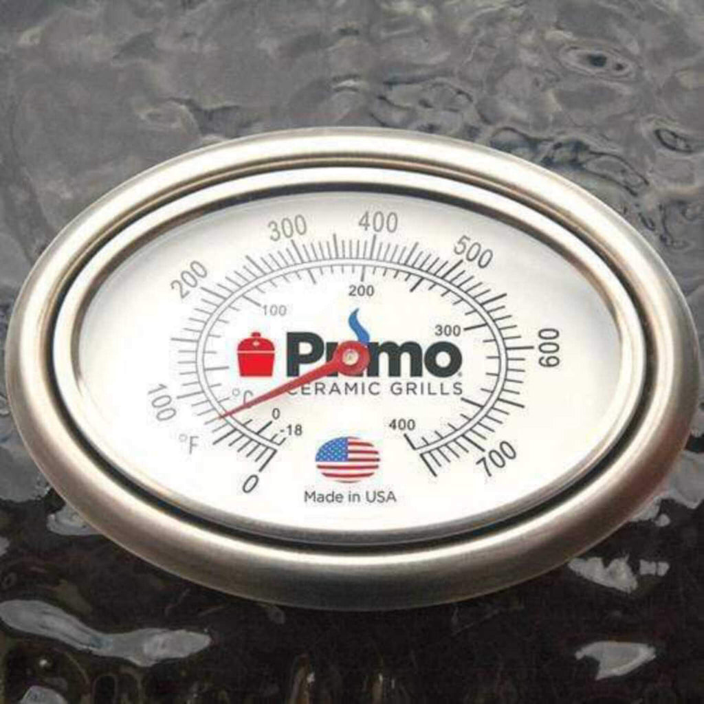 Primo Oval XXL Black Ceramic Kamado Charcoal Grill [PGCXXLH] (SAK25674) - Saksby Wholesale - Thermometer View