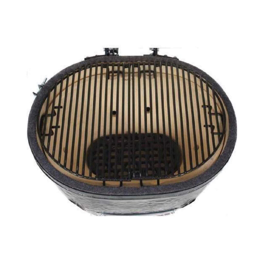 Primo Oval XXL Black Ceramic Kamado Charcoal Grill [PGCXXLH] (SAK25674) - Saksby Wholesale - Top View