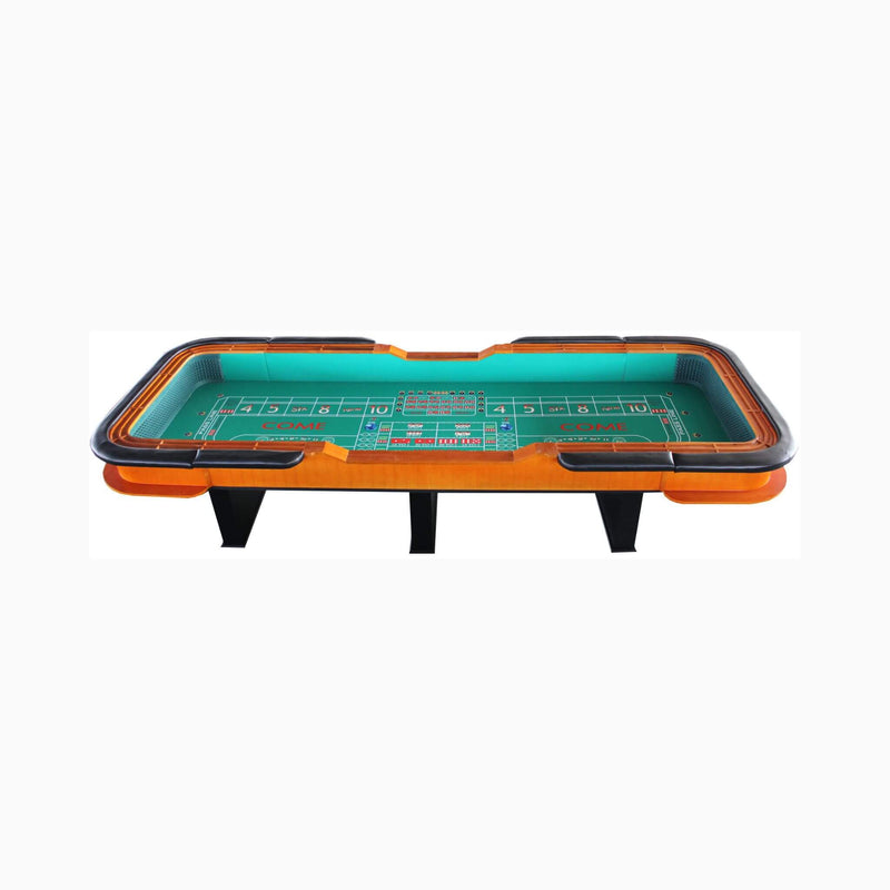 Professional 12FT Craps Table With Full Drink Rail And Padded Rim Cover (SAK76258) - Saksby Wholesale - Front View