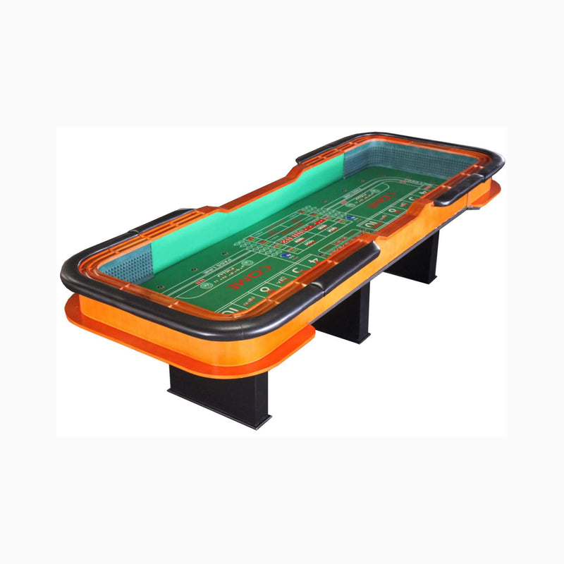 Professional 12FT Craps Table With Full Drink Rail And Padded Rim Cover (SAK76258) - Saksby Wholesale - Side View