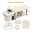 Professional Massage Table With Shampoo Basin And Water Circulation System (SAK24689) - Saksby Wholesale - Product Dimensions