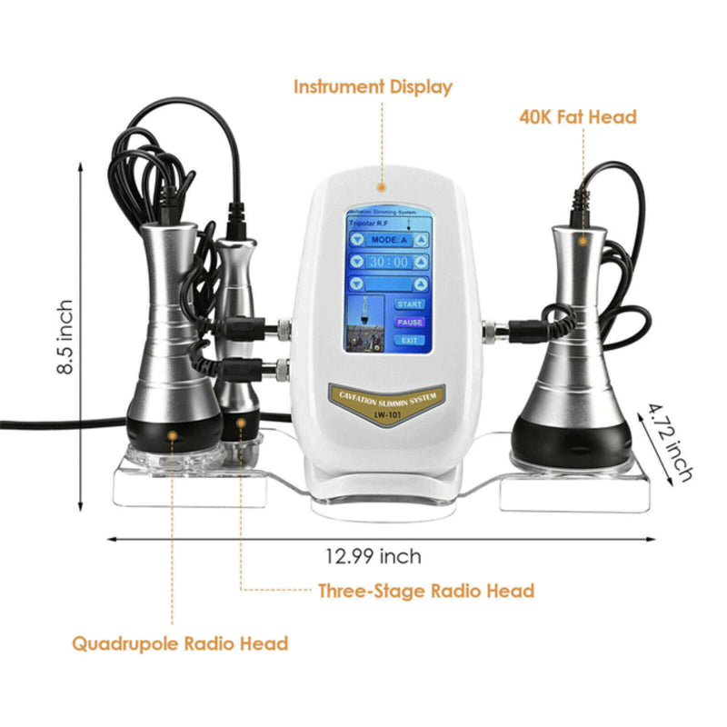Professional Ultrasonic Cavitation RF Laser Lipo Machine -  Fat Reduction & Weight Loss (SAK95112) - Saksby Wholesale - Label Parts View