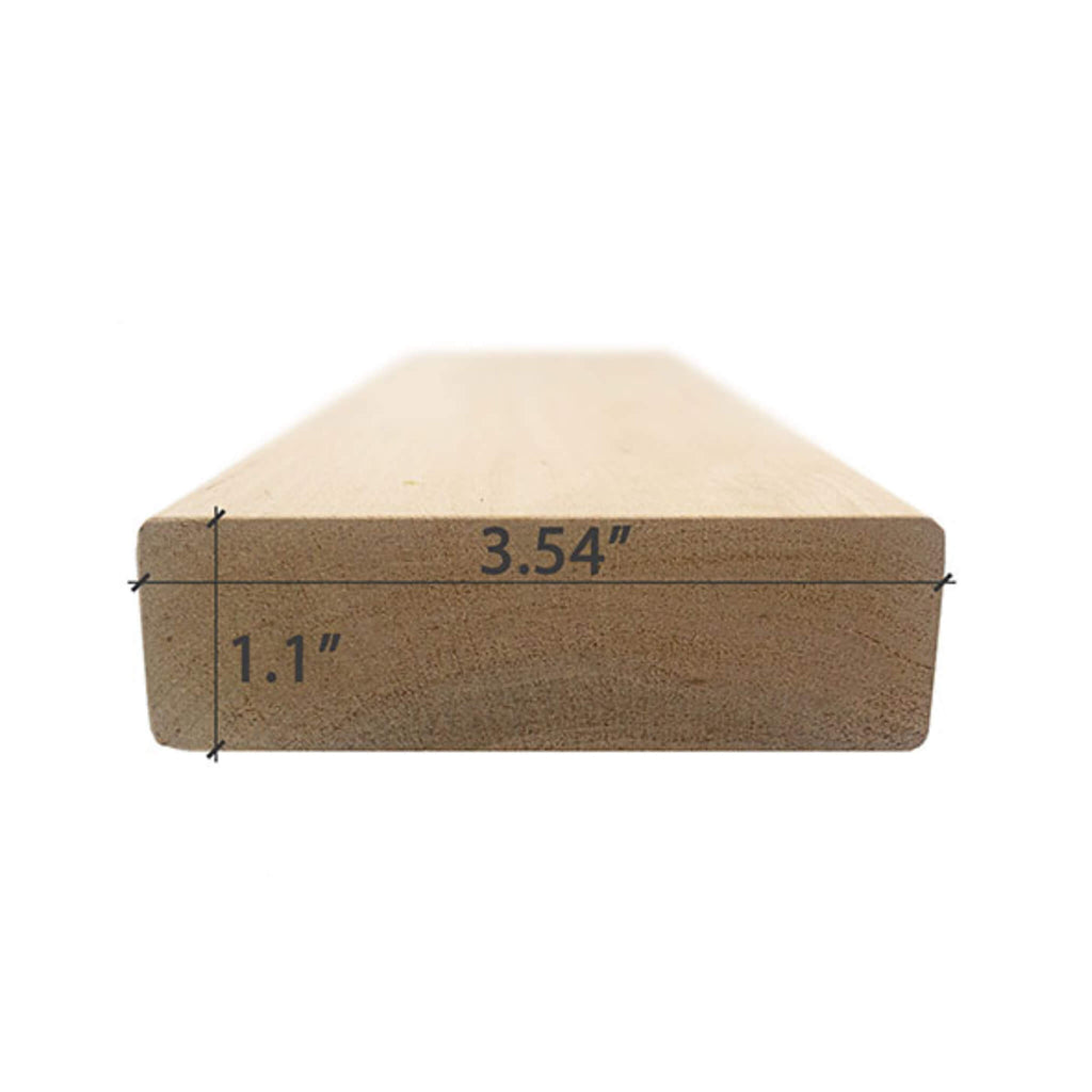 Prosaunas Alder 2X4 S4SEE SHP 4-Sides Eased Edges Sauna Bench Wood (SAK72415)- Saksby Wholesale - Size View