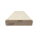 Prosaunas Aspen 1X4 S4SEE SHP Sauna Bench Wood With Smooth 4 Sides Eased Edges (SAK67392) - Saksby Wholesale - Dimensions