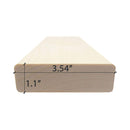 Prosaunas Aspen 2X4 S4SEE SHP Sauna Bench Wood With Smooth 4 Sides Eased Edges (SAK36780) - Saksby Wholesale - Dimensions