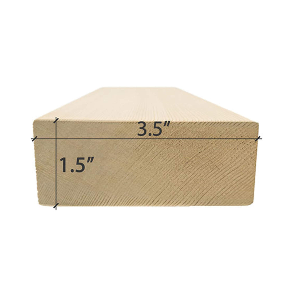 Prosaunas Cedar 2x4 VG S4SEE Vertical Grain Smooth 4 Sides Eased Edges Sauna Bench Wood [WOOD614] (SAK57421) - Saksby Wholesale - Size View