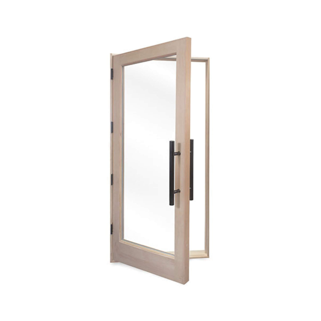 Prosaunas Douglas Fir  Hemlock Jamb Sauna Door With Dual-Pane Insulated Glass, 37.5" X 81.5" (SAK38145) - Saksby Wholesale - Right Open Door View