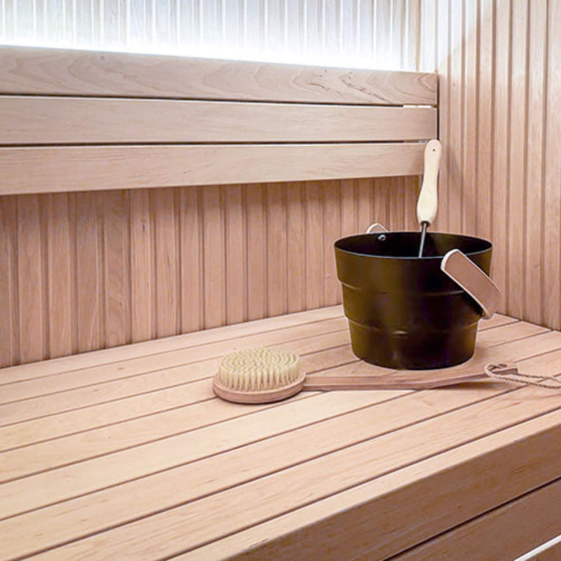 Prosaunas Smooth 4 Sides Eased Edges Sauna Wood 1x3 S4SEE SHP (SAK31579) - Saksby Wholesale - Inside Sauna Room View