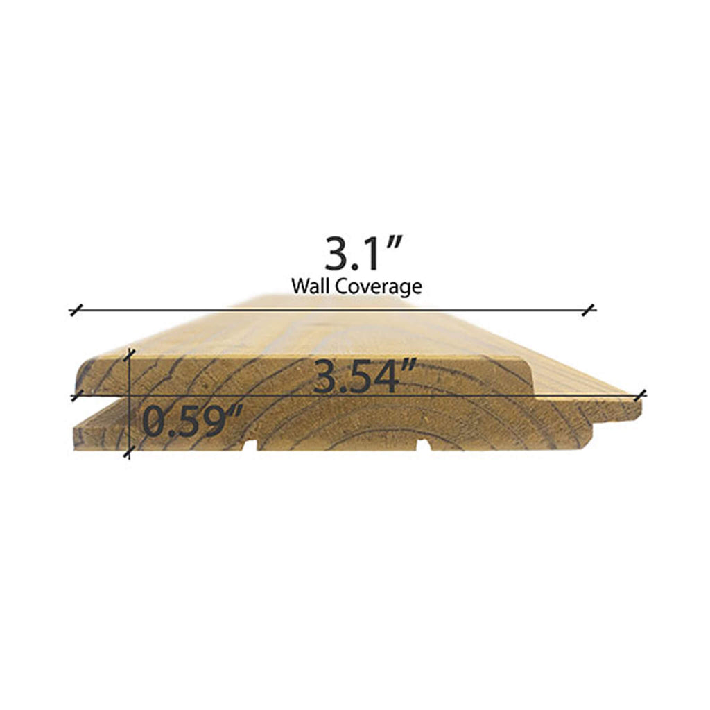 Prosaunas Thermo-Spruce 1X4 T&G STP Sauna Wall Wood (SAK96452)