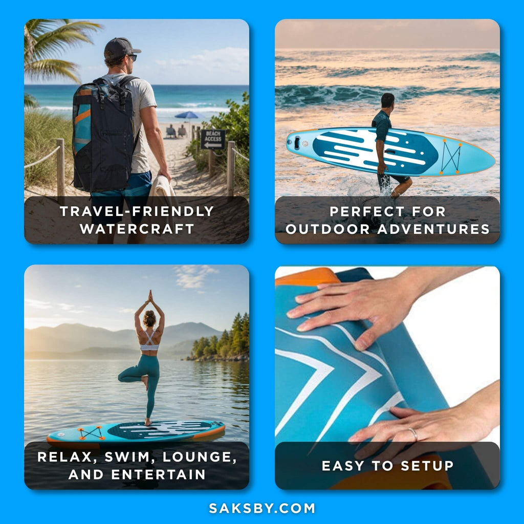 Puluomis 10.6FT Inflatable Stand Up Paddle Board W/ Kayak Seat (SAK36811) - Saksby Wholesale - Benefits