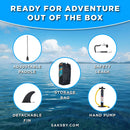 Puluomis 10.6FT Inflatable Stand Up Paddle Board W/ Kayak Seat (SAK36811) - Saksby Wholesale - Inclusions