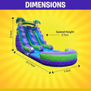 Purple Marble Inflatable Water Slide With Pool And Blower (SAK82910) - Saksby Wholesale - 25FT Dimensions