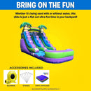 Purple Marble Inflatable Water Slide With Pool And Blower (SAK82910) - Saksby Wholesale - Accessories Included