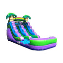 Purple Marble Inflatable Water Slide With Pool And Blower (SAK82910) - Saksby Wholesale - Front Side View