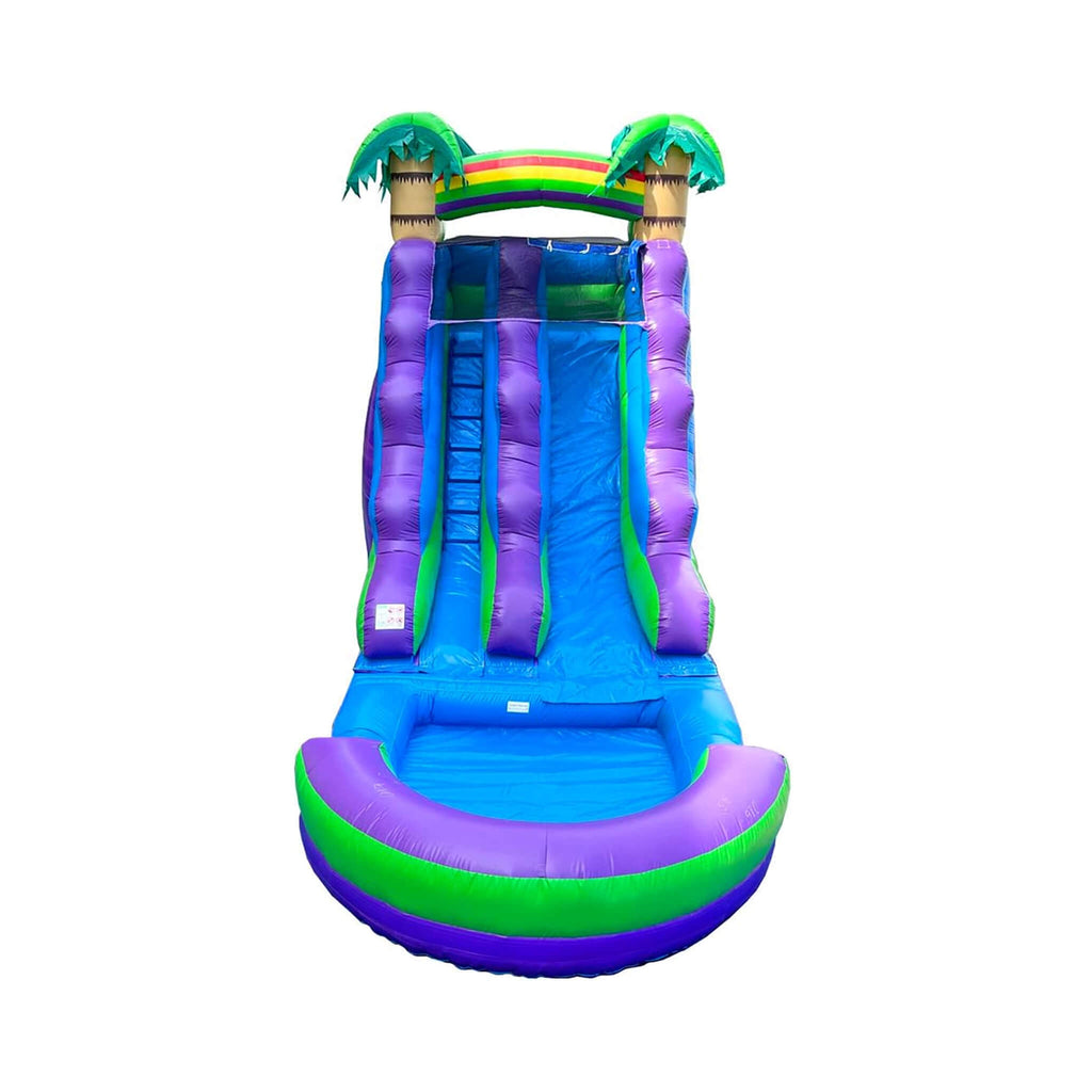 Purple Marble Inflatable Water Slide With Pool And Blower (SAK82910) - Saksby Wholesale - Front Top View