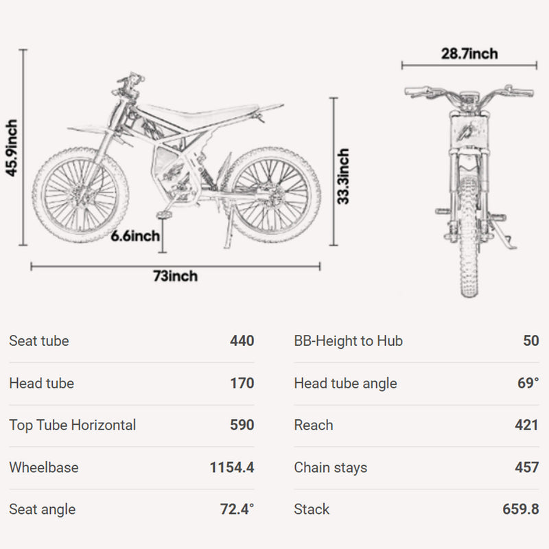 Riding'Times GT73 48V18AH High-Performance Dual Suspension Electric Motorbike (SAK43619)