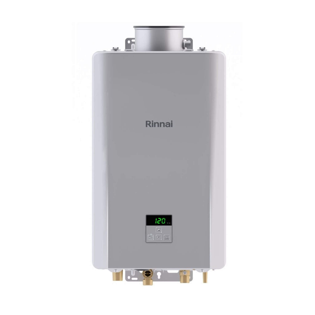 Rinnai 9.8 GPM 199K BTU  Non Condensing Indoor Liquid Propane Tankless Water Heater [351-RE199IP] (SAK15386) SAKSBY - Front View