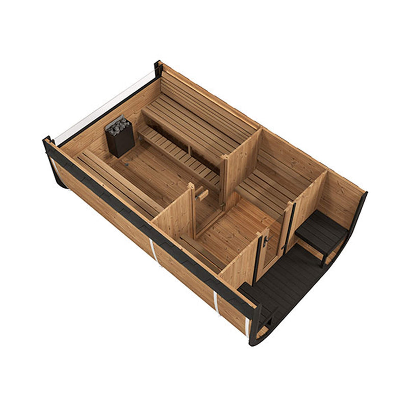 SaunaLife Model CL12GCP Cube-Series Outdoor 8-Person Home Sauna Kit [CL12GCP] (SAK38741)