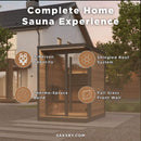 SaunaLife Model GL4 Luxury-Series Outdoor 4-Person Home Sauna Kit [GL4] (SAK21633) - Saksby Wholesale - Product Features View