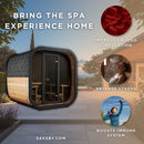 SaunaLife Model CL7G 6-Person Cube-Series Luxury Wooden Outdoor Home Sauna Kit [SL-MODELCL7G] (SAK95274) - Saksby Wholesale - Benefits View