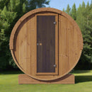 SAUNALIFE Model E6 ERGO Series 3-Person Thermo-Spruce Backyard Sauna Barrel - 646-SL-MODELE6 (SAK38572)