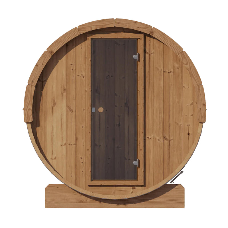 SAUNALIFE Model E6 ERGO Series 3-Person Thermo-Spruce Backyard Sauna Barrel - 646-SL-MODELE6 (SAK38572)