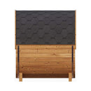 SaunaLife Model E6 Ergo Series 3-Person Thermo-Spruce Backyard Sauna Barrel [SL-MODELE6] (SAK38572) - Saksby Wholesale - Side View on White Background
