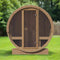 SAUNALIFE Model E7G ERGO Series 4-Person Outdoor Sauna Barrel With Glass Front - SL-MODELE7G (SAK81934)