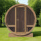 SAUNALIFE Model E8G ERGO Series 6-Person Outdoor Sauna Barrel With Tempered Glass Front - SL-MODELE8G (SAK92814)