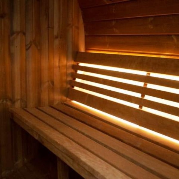 SaunaLife Model E8W Ergo Series 6-Person Outdoor Thermo-Spruce Sauna Barrel [SL-MODELE8W] (SAK92573)