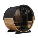 SAUNALIFE Model EE6G ERGO Series 4-Person Outdoor Sauna Barrel With Tempered Glass Front -  SL-MODELEE6G (SAK39412)