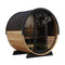 SAUNALIFE Model EE6G ERGO Series 4-Person Outdoor Sauna Barrel With Tempered Glass Front -  SL-MODELEE6G (SAK39412)