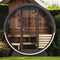 SAUNALIFE Model EE6G ERGO Series 4-Person Outdoor Sauna Barrel With Tempered Glass Front -  SL-MODELEE6G (SAK39412)