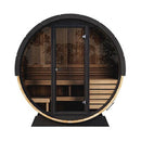 SAUNALIFE Model EE6G ERGO Series 4-Person Outdoor Sauna Barrel With Tempered Glass Front -  SL-MODELEE6G (SAK39412)