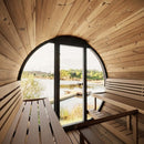 SaunaLife Model EE8G Ergo Series 6-Person Outdoor Sauna Barrel With Tempered Glass Front [SL-MODELEE8G] (SAK95812)