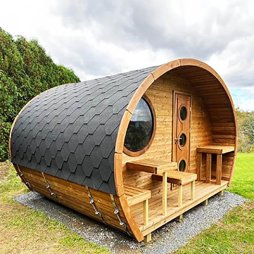 SaunaLife Model G11 8-Person Garden-Series Luxury Wooden Outdoor Home Sauna Kit [SL-MODELG11] (SAK72683)